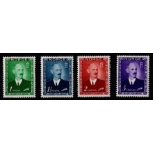 1946 - Norge - AFA 329-32 - Frimærke - Haakon VII - Komplet sæt - Postfrisk.